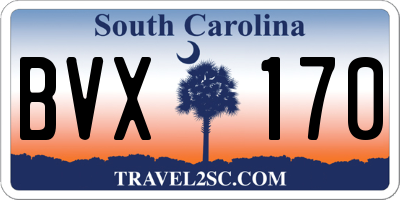 SC license plate BVX170