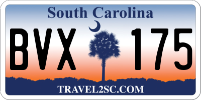 SC license plate BVX175
