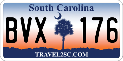 SC license plate BVX176