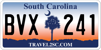 SC license plate BVX241