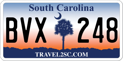 SC license plate BVX248
