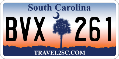 SC license plate BVX261