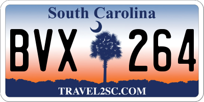 SC license plate BVX264