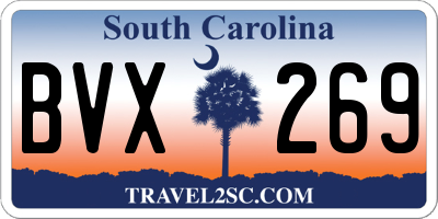SC license plate BVX269