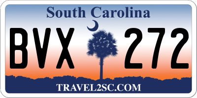 SC license plate BVX272