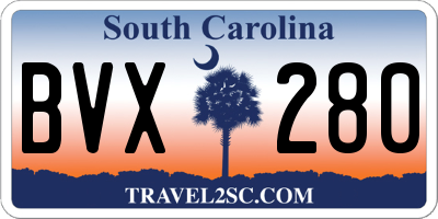 SC license plate BVX280