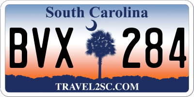 SC license plate BVX284