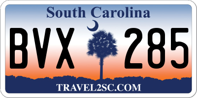 SC license plate BVX285
