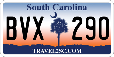 SC license plate BVX290