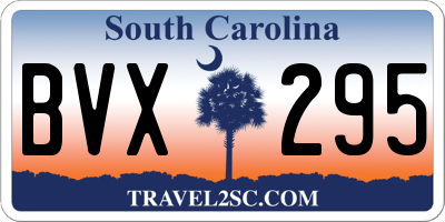 SC license plate BVX295