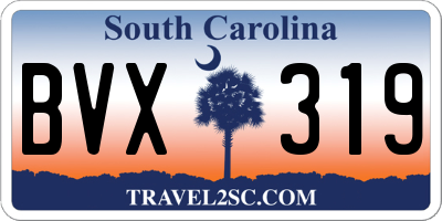 SC license plate BVX319