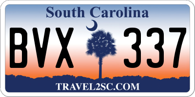 SC license plate BVX337