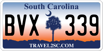 SC license plate BVX339