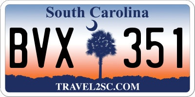SC license plate BVX351