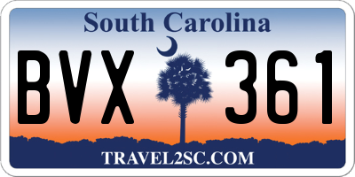 SC license plate BVX361