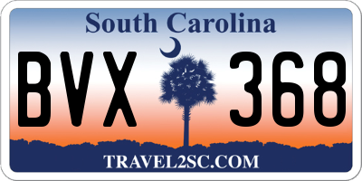 SC license plate BVX368