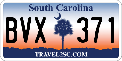 SC license plate BVX371