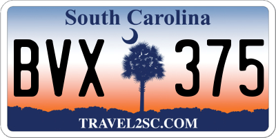 SC license plate BVX375