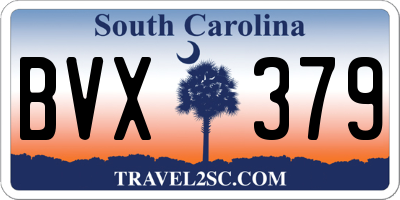 SC license plate BVX379