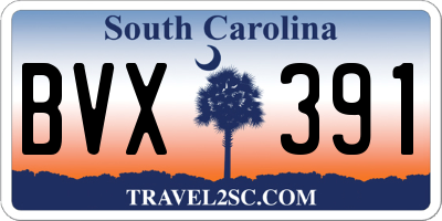SC license plate BVX391