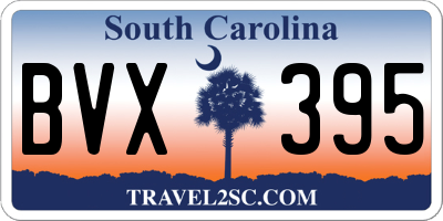 SC license plate BVX395