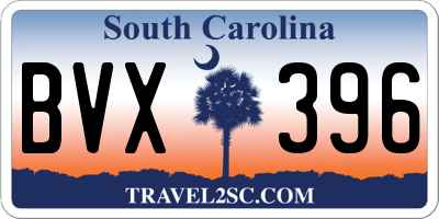 SC license plate BVX396