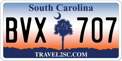 SC license plate BVX707