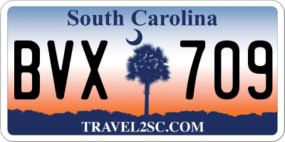 SC license plate BVX709