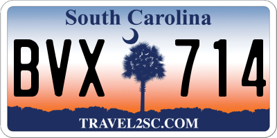 SC license plate BVX714