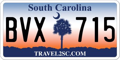 SC license plate BVX715