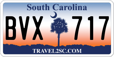 SC license plate BVX717