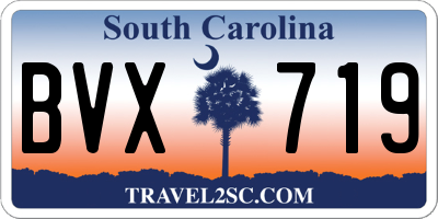 SC license plate BVX719