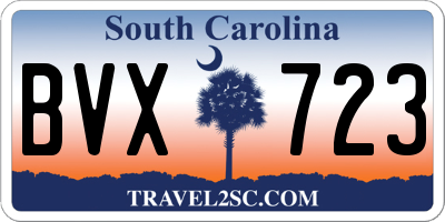 SC license plate BVX723