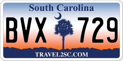 SC license plate BVX729