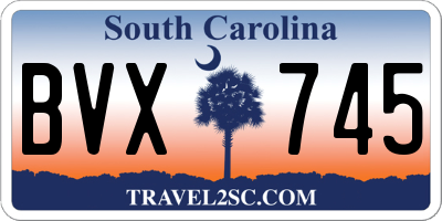 SC license plate BVX745