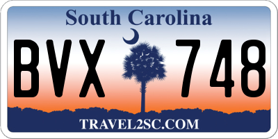 SC license plate BVX748