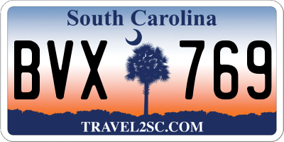 SC license plate BVX769