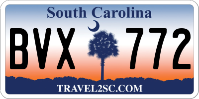 SC license plate BVX772