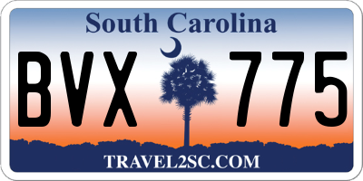 SC license plate BVX775