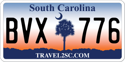 SC license plate BVX776