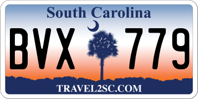 SC license plate BVX779