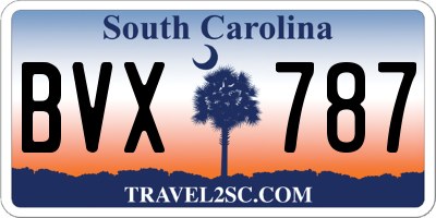 SC license plate BVX787