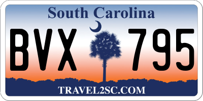 SC license plate BVX795