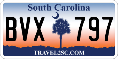 SC license plate BVX797