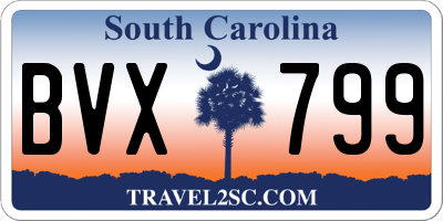 SC license plate BVX799