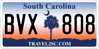 SC license plate BVX808