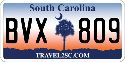 SC license plate BVX809