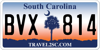 SC license plate BVX814