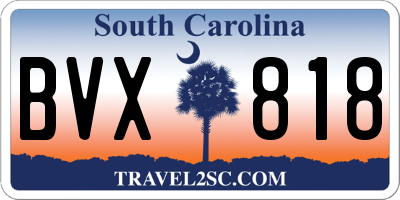 SC license plate BVX818