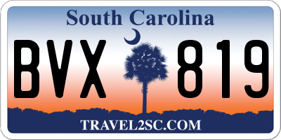 SC license plate BVX819